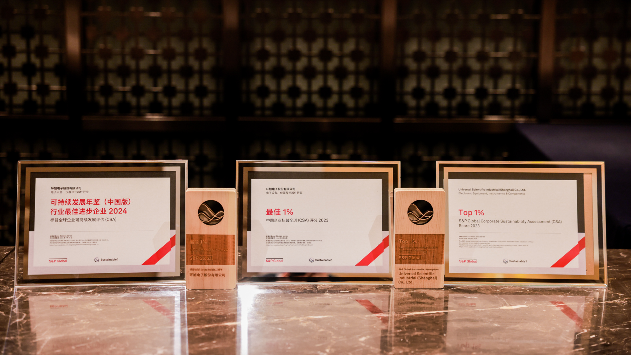 環旭電子連續兩年榮獲「中國企業標普全球ESG評分最佳1%」殊榮，斬獲行業最高評分